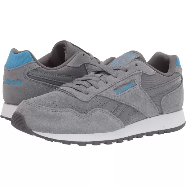 imageReebok Mens Classic Harman Run SneakerCold GreyGreyCyanWhite