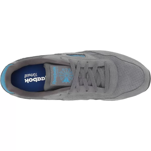 imageReebok Mens Classic Harman Run SneakerCold GreyGreyCyanWhite