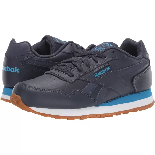 imageReebok Mens Classic Harman Run SneakerHeritage NavyCyanWhite