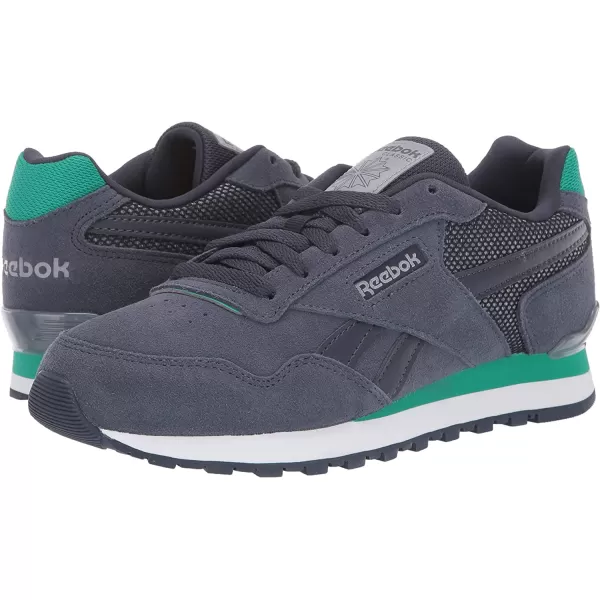 imageReebok Mens Classic Harman Run SneakerHeritage NavyEmeraldCool Shadow