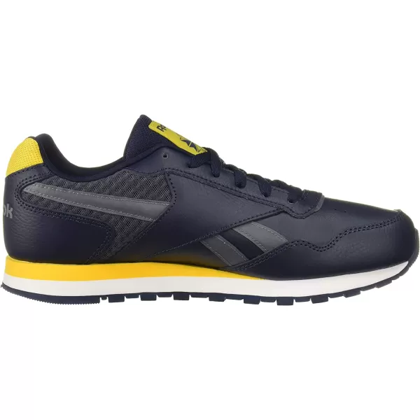 imageReebok Mens Classic Harman Run SneakerNavyGreyYellowWhite