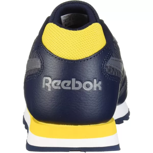 imageReebok Mens Classic Harman Run SneakerNavyGreyYellowWhite