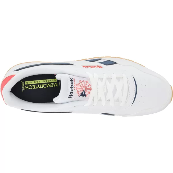 imageReebok Mens Classic Harman Run SneakerWhiteBatik BlueDynamic Red