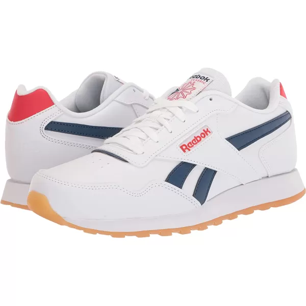 imageReebok Mens Classic Harman Run SneakerWhiteBatik BlueDynamic Red