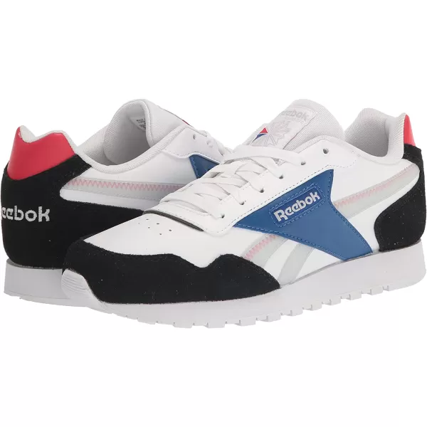 imageReebok Mens Classic Harman Run SneakerWhiteBlackVector Blue
