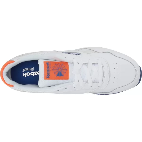 imageReebok Mens Classic Harman Run SneakerWhiteCobaltOrangeGrey