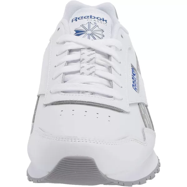 imageReebok Mens Classic Harman Run SneakerWhitePure GreyHumble Blue