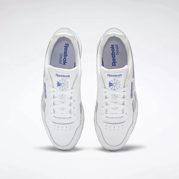 imageReebok Mens Classic Harman Run SneakerWhitePure GreyHumble Blue