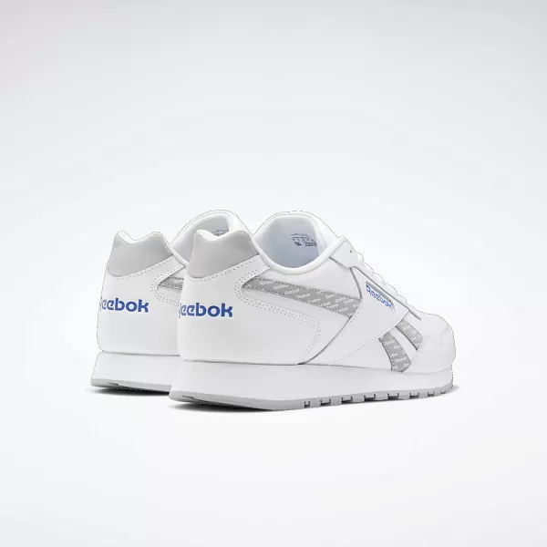 imageReebok Mens Classic Harman Run SneakerWhitePure GreyHumble Blue