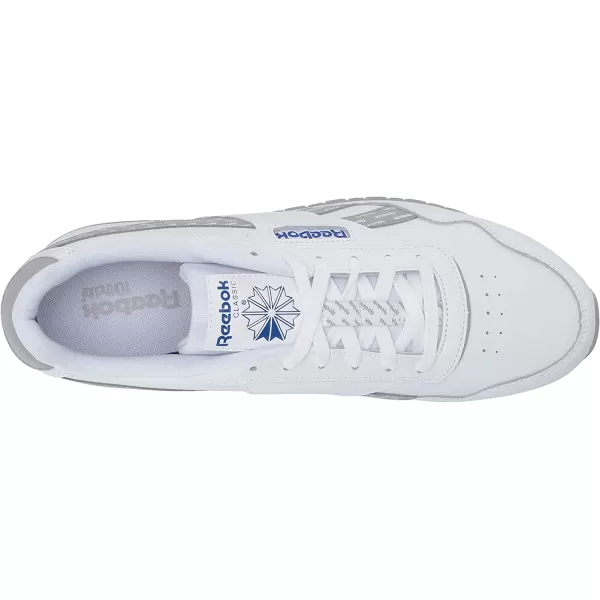 imageReebok Mens Classic Harman Run SneakerWhitePure GreyHumble Blue