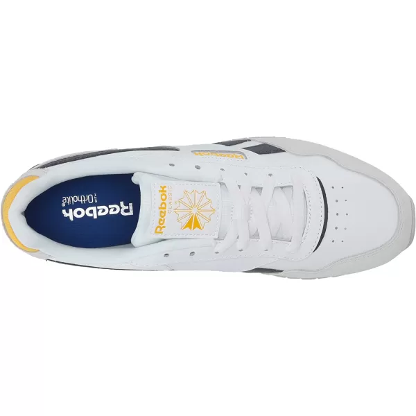 imageReebok Mens Classic Harman Run SneakerWhiteSkull GreyHeritage Navy