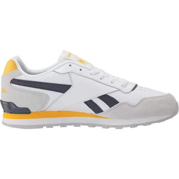 imageReebok Mens Classic Harman Run SneakerWhiteSkull GreyHeritage Navy