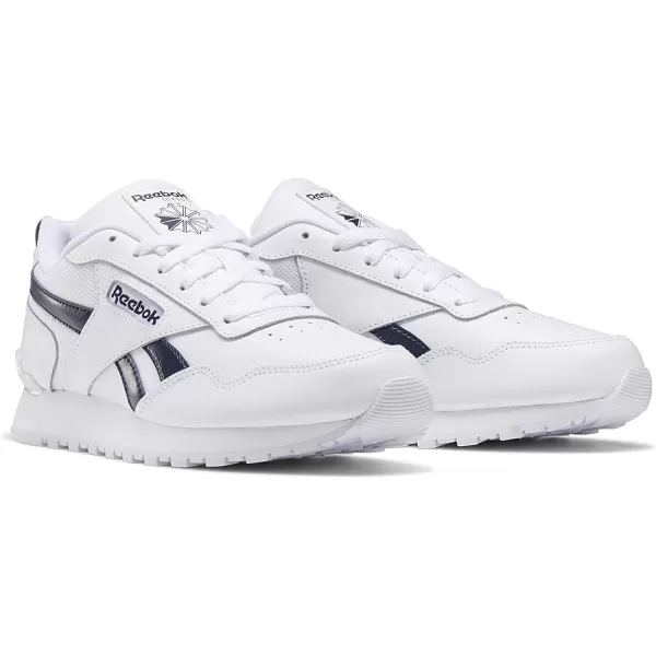 imageReebok Mens Classic Harman Run SneakerWhiteVector NavyGlass Pink