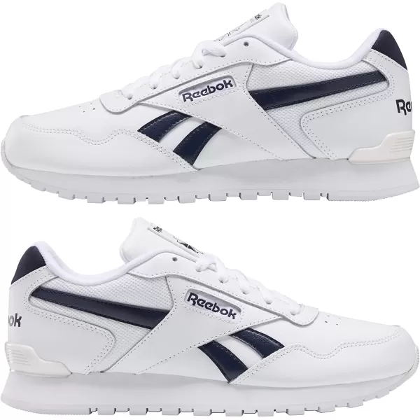 imageReebok Mens Classic Harman Run SneakerWhiteVector NavyGlass Pink