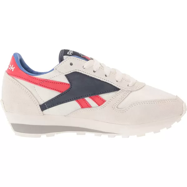 imageReebok Mens Classic Leather Sneaker  ChalkCollegiate NavyRadiant Red