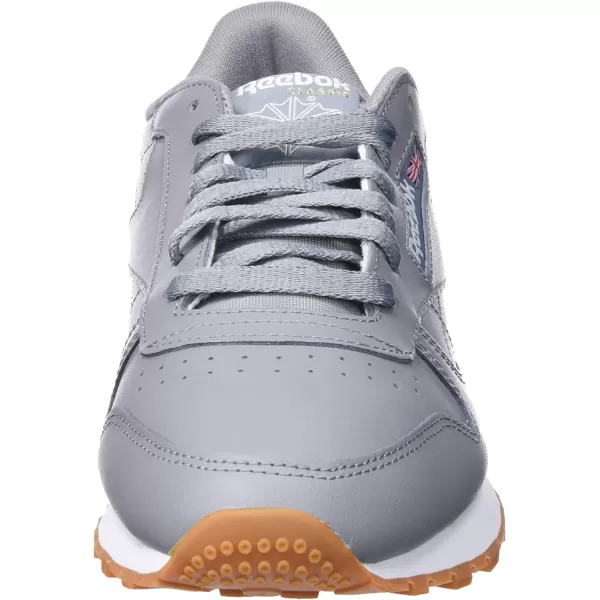 imageReebok Mens Classic Leather Sneaker  Pure Grey 5 Ftwr White Reebok Rubber Gum 03