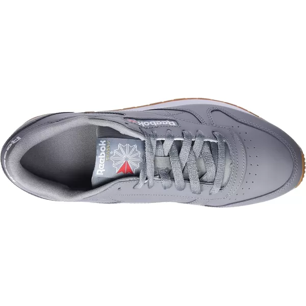 imageReebok Mens Classic Leather Sneaker  Pure Grey 5 Ftwr White Reebok Rubber Gum 03