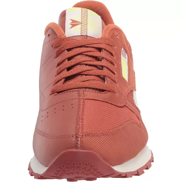imageReebok Mens Classic Leather Sneaker Baked Earth  Classic White  Yellow Flare