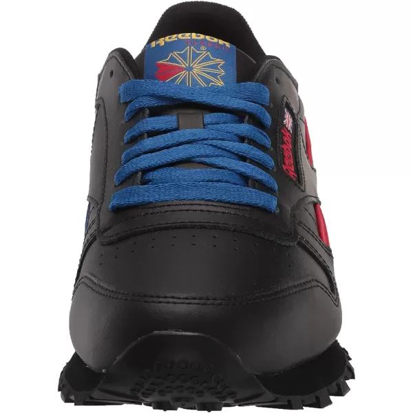 imageReebok Mens Classic Leather Sneaker BlackBlueYellow