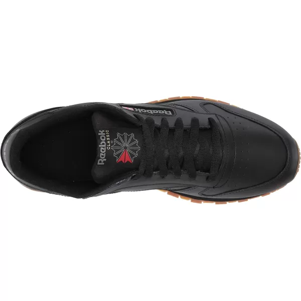 imageReebok Mens Classic Leather Sneaker in Black and Gum