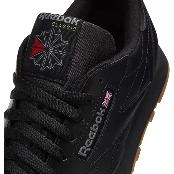 imageReebok Mens Classic Leather Sneaker in Black and Gum