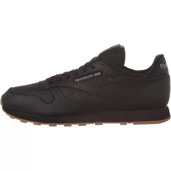 imageReebok Mens Classic Leather Sneaker in Black and Gum