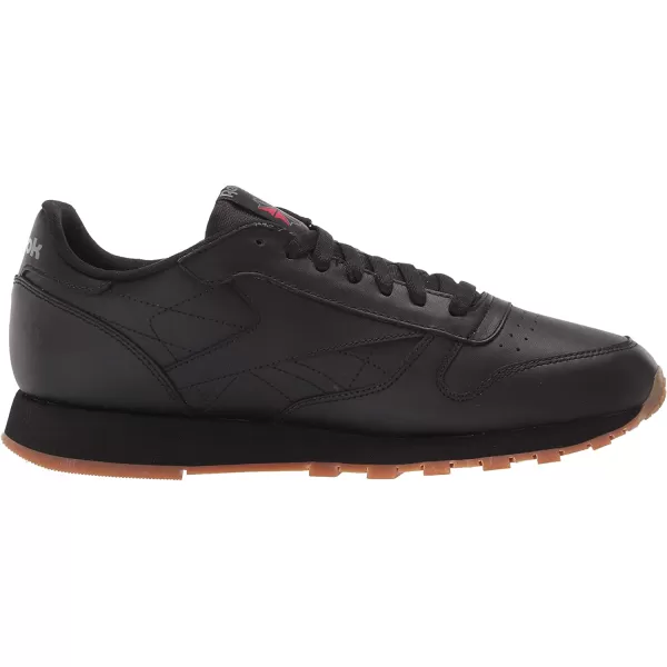 imageReebok Mens Classic Leather Sneaker in Black and Gum