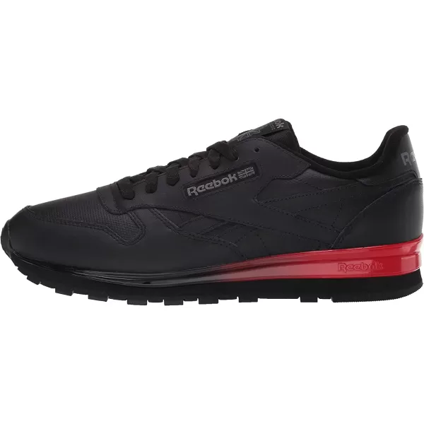 imageReebok Mens Classic Leather Sneaker in BlackVector RedPure Grey