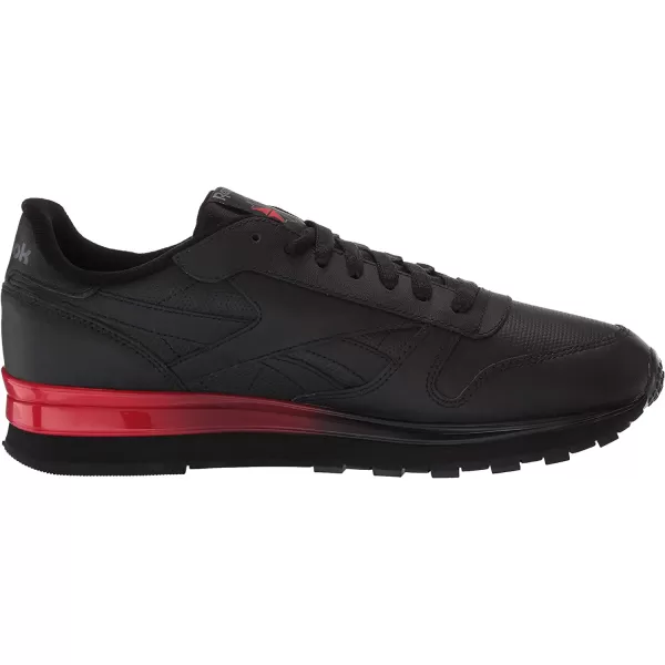 imageReebok Mens Classic Leather Sneaker in BlackVector RedPure Grey