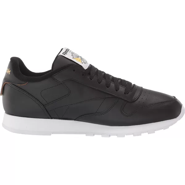 imageReebok Mens Classic Leather Sneaker in BlackWhiteGold Met
