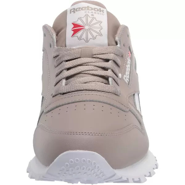 imageReebok Mens Classic Leather Sneaker in Boulder GreyWhiteVector Red