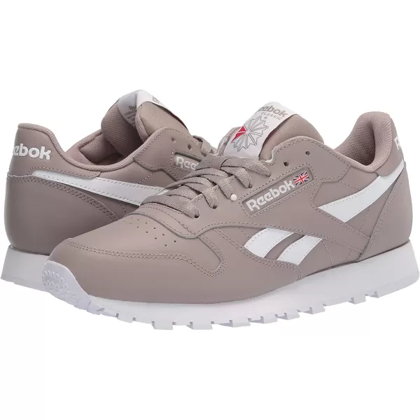 imageReebok Mens Classic Leather Sneaker in Boulder GreyWhiteVector Red