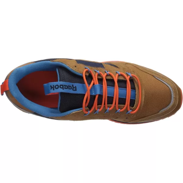 imageReebok Mens Classic Leather Sneaker in Brown Navy and Cyan