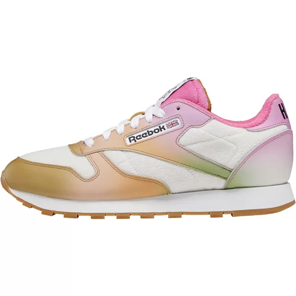 imageReebok Mens Classic Leather Sneaker in Chalk Atomic Pink and Radiant Ochre