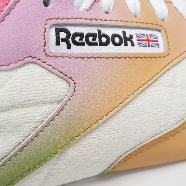imageReebok Mens Classic Leather Sneaker in Chalk Atomic Pink and Radiant Ochre