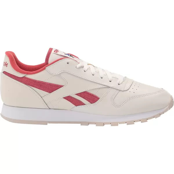 imageReebok Mens Classic Leather Sneaker in Chalk Mars Red and Stucco