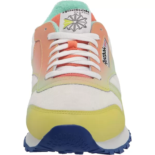 imageReebok Mens Classic Leather Sneaker in ChalkAcid YellowBright Cobalt