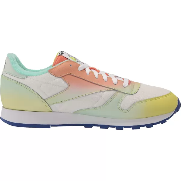 imageReebok Mens Classic Leather Sneaker in ChalkAcid YellowBright Cobalt