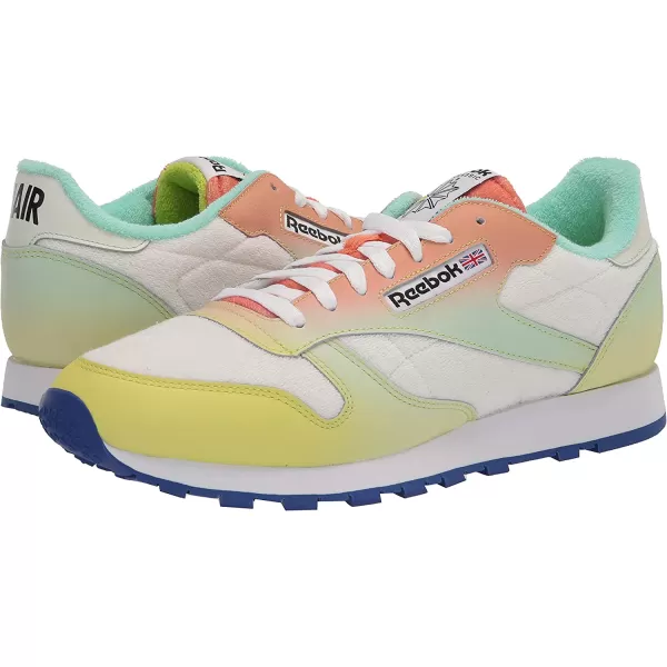 imageReebok Mens Classic Leather Sneaker in ChalkAcid YellowBright Cobalt