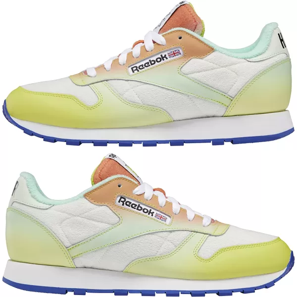 imageReebok Mens Classic Leather Sneaker in ChalkAcid YellowBright Cobalt
