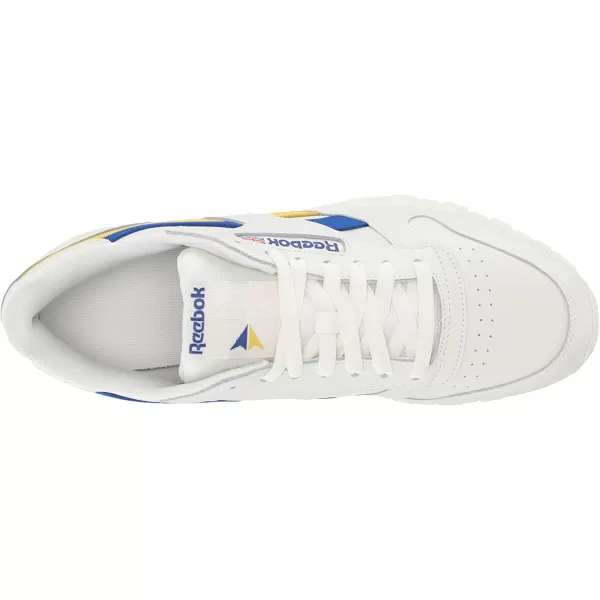 imageReebok Mens Classic Leather Sneaker in ChalkCobaltUtility Yellow