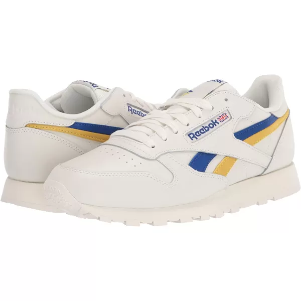imageReebok Mens Classic Leather Sneaker in ChalkCobaltUtility Yellow