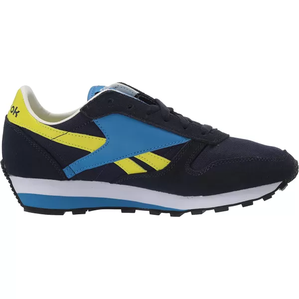 imageReebok Mens Classic Leather Sneaker in Collegiate Navy Easy Blue and Hyper Green