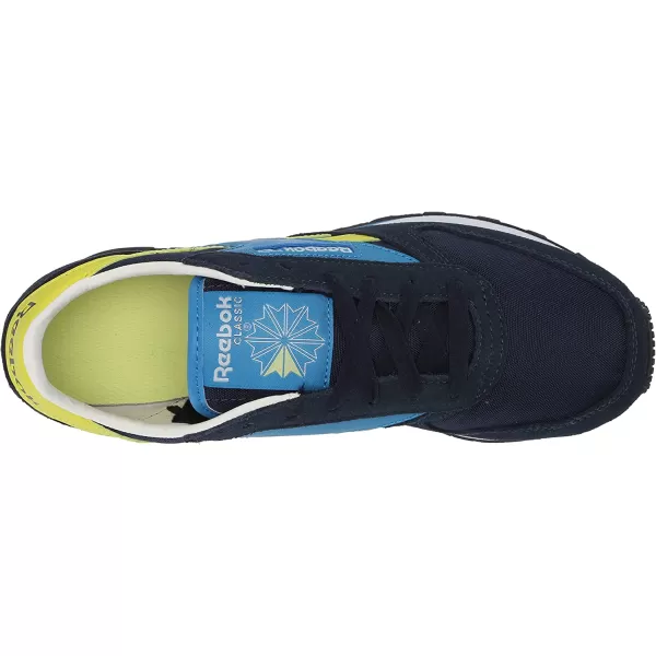 imageReebok Mens Classic Leather Sneaker in Collegiate Navy Easy Blue and Hyper Green