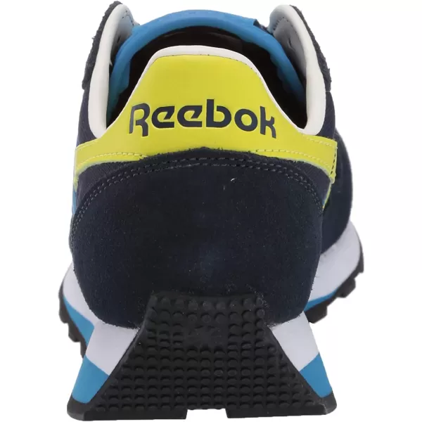 imageReebok Mens Classic Leather Sneaker in Collegiate Navy Easy Blue and Hyper Green