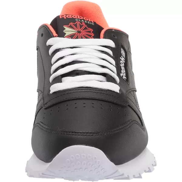 imageReebok Mens Classic Leather Sneaker in Core BlackWhiteOrange Flare