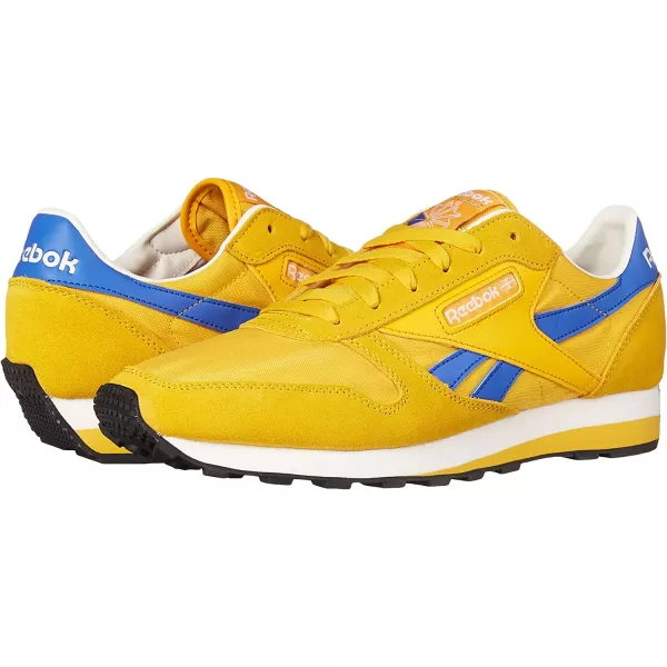 imageReebok Mens Classic Leather Sneaker in Fierce Gold Collegiate Gold and Blue Blast
