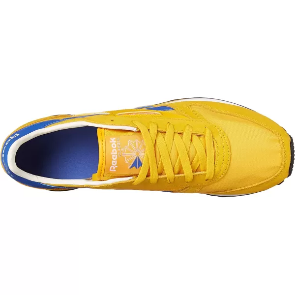 imageReebok Mens Classic Leather Sneaker in Fierce Gold Collegiate Gold and Blue Blast