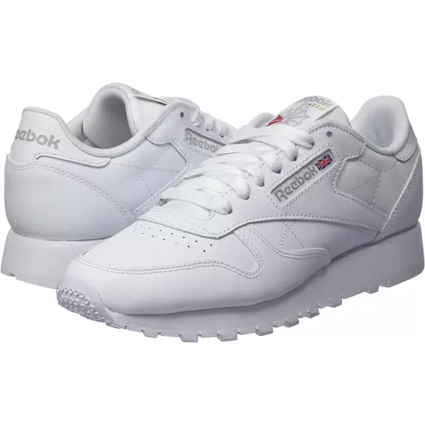 imageReebok Mens Classic Leather Sneaker in Ftwr White Ftwr White and Pure Grey