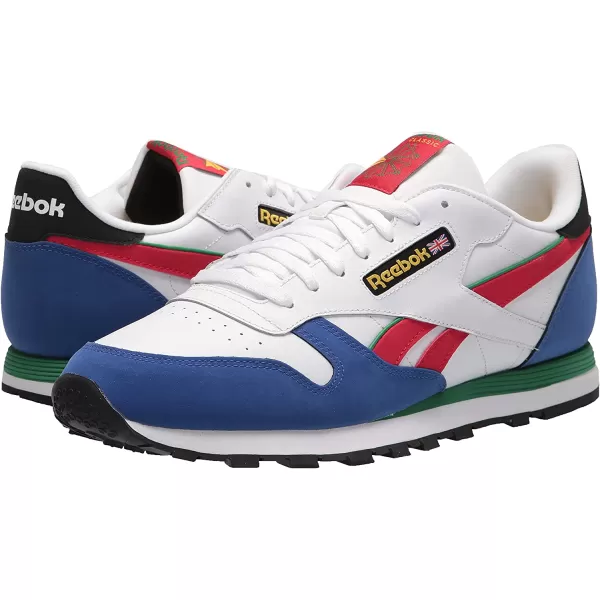 imageReebok Mens Classic Leather Sneaker in Ftwr WhiteBright CobaltVector Red